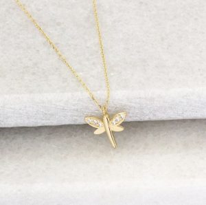 Read more about the article Gold Dragonfly Necklace