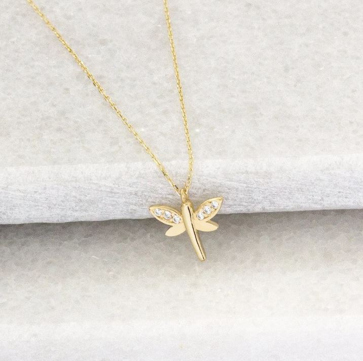 You are currently viewing Gold Dragonfly Necklace